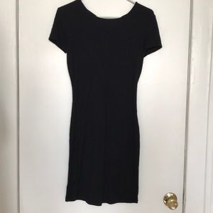 Forever 21: Ribbed Black Cotton Dress